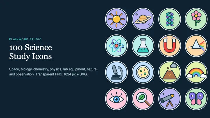 Little Lab Stickers - 100 Science-Themed Study Icons: cover