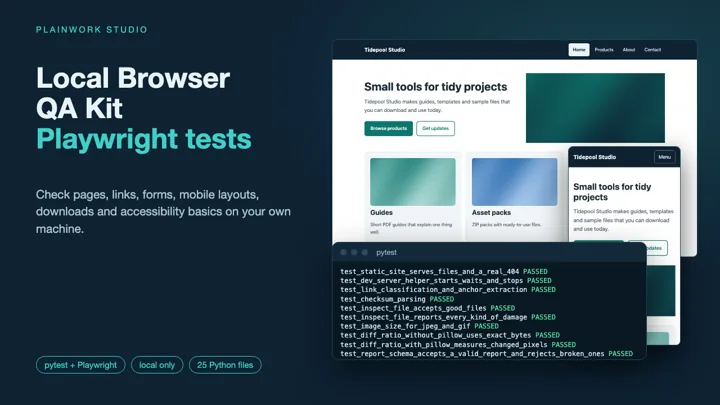 Local Browser QA Kit - Playwright Tests for Digital Products: cover