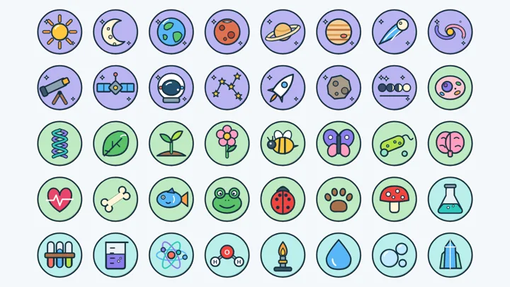 Little Lab Stickers - 100 Science-Themed Study Icons dashboard