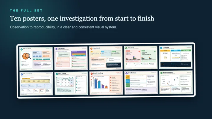 Think Like a Scientist - 10 Scientific Method Posters dashboard